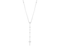 Elli PREMIUM Naszyjnik Rosenkranz Kette Kreuz Taufe Religion 925 Silber 50 cm Damen