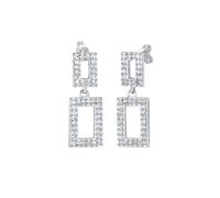 Elli PREMIUM Ohrhänger Geometrische Form 925 Silber, mit Kristallen von Swarovski® OneSize Damen