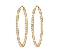 Elli Premium Ohrringe Damen Ohrringe Creolen mit Kristalle 925 Silber