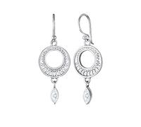 Elli PREMIUM Ohrringe Damen Ornament Cut-Out mit Zirkonia Kristalle Marquise in 925 Sterling Silber