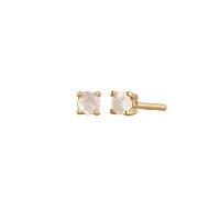 Elli PREMIUM Ohrstecker Mondstein Regenbogen 925 Sterling Silber vergoldet OneSize Damen