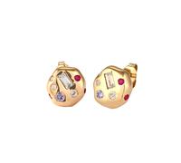 Elli PREMIUM Ohrstecker Topas Mondstein Vintage 925 Sterling Silber vergoldet OneSize Damen