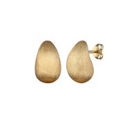 Elli PREMIUM Ohrstecker Tropfen gebürstet 925 Sterling Silber goldfarben Damen