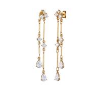 Elli PREMIUM Ohrstecker Tropfen Topas 925 Sterling Silber goldfarben Damen