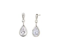 Elli PREMIUM Ohrstecker Tropfen Zirkonia Weiß 925 Sterling Silber OneSize Damen