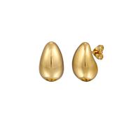 Elli PREMIUM Ohrstecker Tropfenform Bauchig Chunky 925 Silber goldfarben Damen