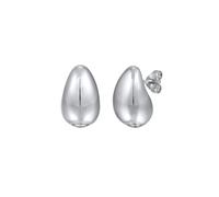 elli. PREMIUM Ohrringe Ohrstecker Tropfenform Bauchig Chunky 925 Silber, silber Silber