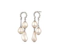 Elli PREMIUM Ohrstecker Weiß 925 Sterling Silber, mit Perlen von Swarovski® silberfarben Damen