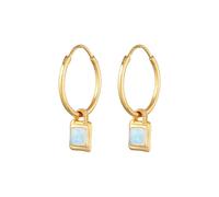 Elli Paar Creolen »Creolen Vintage Amazonit Edelstein 925 Silber«