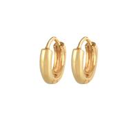 Elli Premium Paar Creolen »Creolen Basic Klassisch Rund 585 Gelbgold«, Creole