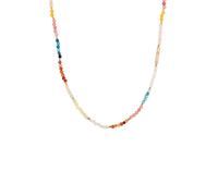 Elli PREMIUM Perlen Zirkonia Mondstein Achat Bunt 925 Sterling Silber vergoldet 40 Damen