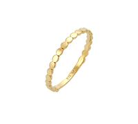 Elli PREMIUM Ring Plättchen Rund Stapelring Geo Basic 375 Gelbgold 56 mm Gold