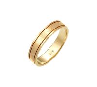 Elli PREMIUM, Ring Paarring Bandring Trauring Hochzeit 925 Silber in gold, Schmuck für Damen Gr. 62 mm