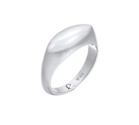Fingerring ELLI PREMIUM "Siegelring Marquise Design 925 Silber rhodiniert" Fingerringe Gr. 56 mm, ohne Stein, Silber 925 (Sterlingsilber), 4 mm, silberfarben (silber) Damen (43000634-56) silber
