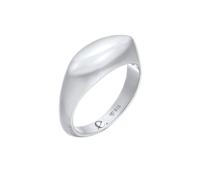 Elli PREMIUM, Ring Siegelring Marquise Design 925 Silber Rhodiniert in silber, Schmuck für Damen Gr. 62 mm