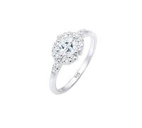 Elli PREMIUM - Elli PREMIUM Ring Verlobung Zirkonia Steine Romantisch 925 Silber Ringe 1 ct Damen