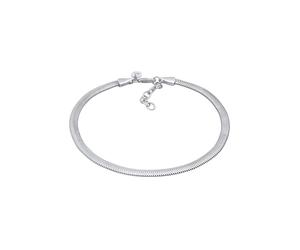 Elli PREMIUM Schlangenkette Flach Elegant 925 Silber rhodiniert silberfarben Damen