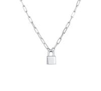 Elli PREMIUM Schloss Liebe Gliederkette Unisex 925er Silber rhodiniert 50 Damen