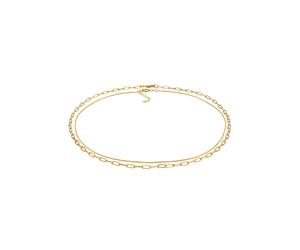 Elli PREMIUM Schmuckset Choker Set Basic Schlangen Gliederkette 925 Silber 36 Damen