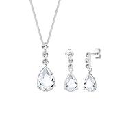 ELLI PREMIUM Damen Schmuckset silber / weiß, Größe One Size, 4648772 Silber / Weiß One Size