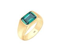 Ring Siegelring Edelstein Trend Statement 925 Silber Elli Premium Grün 4N342/90X58
