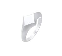 Elli PREMIUM, Ring Siegelring Raute Geo Look 925 Silber in silber, Schmuck für Damen Gr. 56 mm