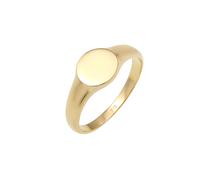 Elli PREMIUM Siegelring Royal Geo Basic Stilvoll 375 Gelbgold 52 Damen