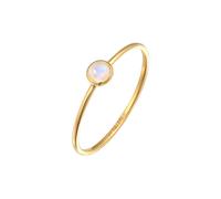Elli PREMIUM Solitär Mondstein Edelstein 375 Gelbgold 52 Damen