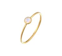 Elli Ring Damen Solitär Filigran mit Mondstein in 375 Gelbgold