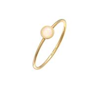 Elli PREMIUM, Ring Solitär Rosa Quarz Edelstein 375 Gelbgold in gold, Schmuck für Damen Gr. 58 mm