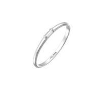 Elli Ringe - Ring Stapelring Topas Rechteck Verlobung 585 Weißg - Gr. 54 MM - in Weiß - für Damen