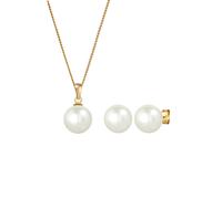 Elli PREMIUM Süßwasserzuchtperle 585 Gelbgold Weiß Damen