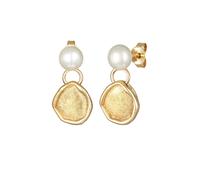 Elli PREMIUM Süßwasserzuchtperle Organic Coin 925 Silber OneSize Damen