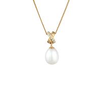 Elli PREMIUM Süßwasserzuchtperle Zirkonia 585 Gelbgold 45 Damen