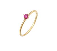 Elli PREMIUM Synthetischer Rubin Solitär 375er Gelbgold 54 Damen
