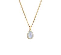 Elli PREMIUM Tropfen Mondstein Elegant 925 Silber goldfarben Damen