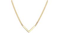 Elli PREMIUM V-Kette Geo Minimal 375 Gelbgold 40 Damen