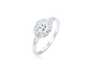 Elli PREMIUM Verlobung Zirkonia Steine Romantisch 925 Silber 56 Damen