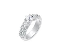 Verlobungsring ELLI PREMIUM "Weiß 925 Sterling Silber, mit Kristallen von Swarovski" Gr. 52, silber, Fingerringe, Damen, 52mm, Silber 925 (Sterlingsilber), 6mm (17194813-52) silber