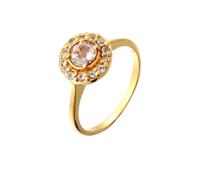 Elli PREMIUM Verlobungsring Morganite Pfirsich 925 Sterling Silber 52 Damen