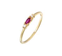 Elli PREMIUM Vintage Zirkonia Marquise synth. Saphir 375 Gelbgold 56 Damen