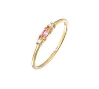 Elli PREMIUM Vintage Zirkonia Marquise synth. Saphir 375 Gelbgold 58 Damen