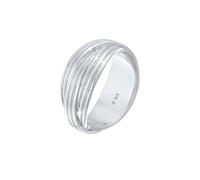 Elli PREMIUM Wickelring Gerillt Modern 925 Silber rhodiniert 52 Damen