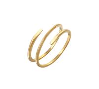 Elli PREMIUM Wickelring Twist Fein 375 Gelbgold 52 Damen