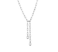 Elli PREMIUM - Y-Kette Gliederkette Synthetische Perle Weiß 925 Sterling Silber Ketten 1 ct Damen