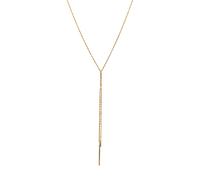 Elli PREMIUM Y-Kette Kordelkette 925 Sterling Silber goldfarben Damen