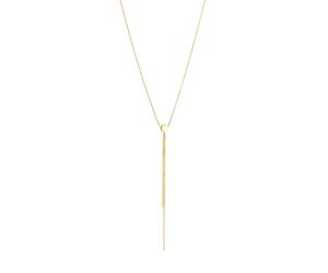 Elli PREMIUM Zarte Y-Kette 375 Gelbgold 45 Damen