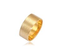 Elli Ring Bandring Breit Matt Gebürstet Basic 925 Silber 54 mm Gold