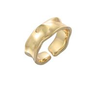 Elli Ring Damen Band Breit Offen Organic Goldfarben