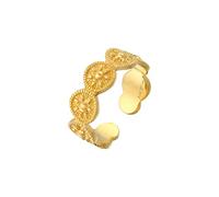 Elli Ring Damen Band Sonne Design Offen 925 Silber